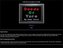 Tablet Screenshot of deedsofyore.com